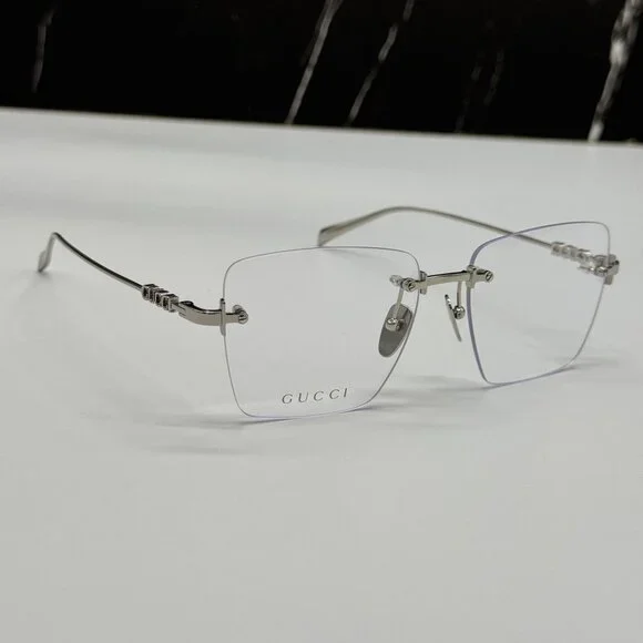 NEW GUCCI EYEGLASSES SILVER WOMEN EYEWEAR GUCCI GG1938O 002 - Picture 5 of 10